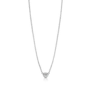 Elsa Peretti® Diamonds by the Yard® Single Diamond Pendant in Platinum