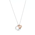 Elsa Peretti® Open Heart Pendant Silver and Rose Gold 18k