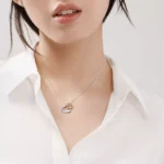Elsa Peretti® Open Heart Pendant Silver and Rose Gold 18k