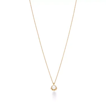 Paloma Picasso® Olive Leaf Pendant in Yellow 18k Gold with Pearls