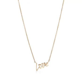 Paloma's Graffiti Love Pendant 18k Gold