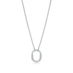 Tiffany Lock Small Lock Pendant in White Gold with Pavé Diamonds 18k